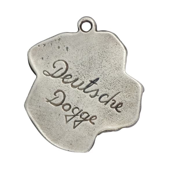 Grand Danois - halsband med en hund, hundhänge på en silverkedja, unika Art-Dog-smycken