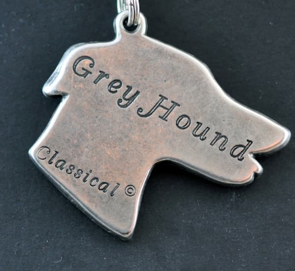 Greyhound, engelsk vinthund - halsband med en hund, hundhänge på en silverkedja, unika Art-Dog-smycken