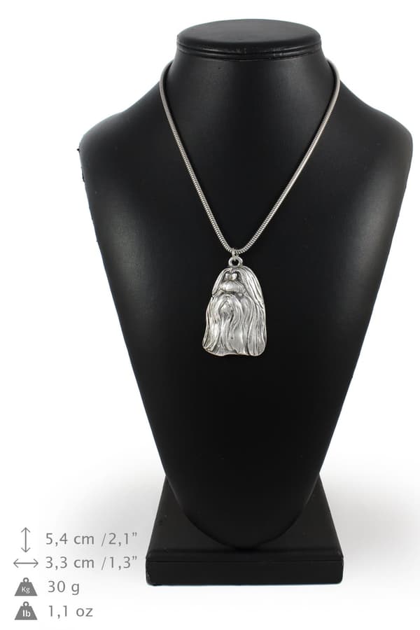 Shih Tzu, Shi tsu, Shi-Tzu, Szi-cu, Szitzu I - halsband med en hund, hundhänge på en silverkedja, unika Art-Dog-smycken