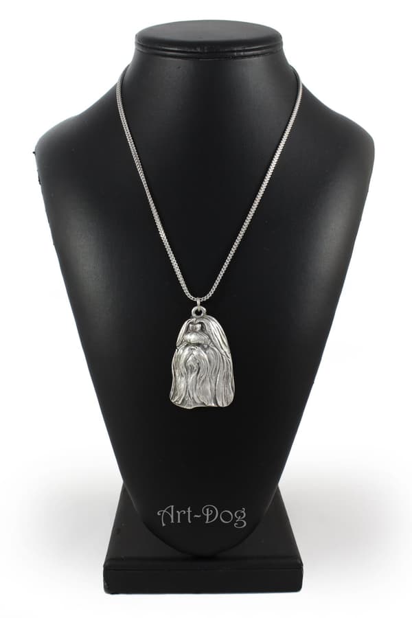 Shih Tzu, Shi tsu, Shi-Tzu, Szi-cu, Szitzu I - halsband med en hund, hundhänge på en silverkedja, unika Art-Dog-smycken