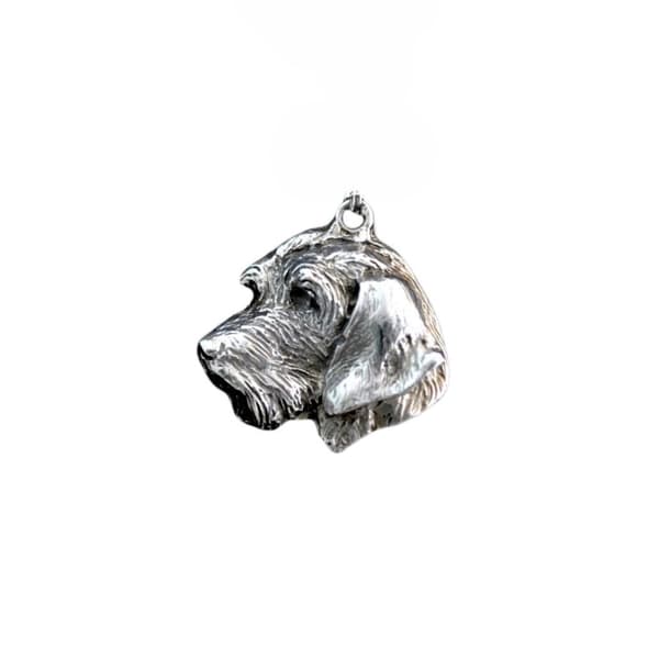 Stråhåret gravhund II - halskæde med hund, hundevedhæng på sølvkæde, unikke Art-Dog smykker