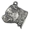 Miniatyrbild 7 av 8: Staffordshire Bull Terrier, Staffik, Staffi II - halsband med en hund, hundhänge på en silverkedja, unika Art-Dog-smycken