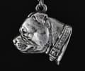 Miniatyrbild 2 av 8: Staffordshire Bull Terrier, Staffik, Staffi II - halsband med en hund, hundhänge på en silverkedja, unika Art-Dog-smycken