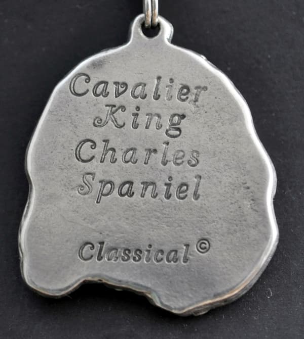 Cavalier King Charles Spaniel - kaulakoru koiran kanssa, koiran riipus hopeaketjussa, ainutlaatuiset Art-Dog korut