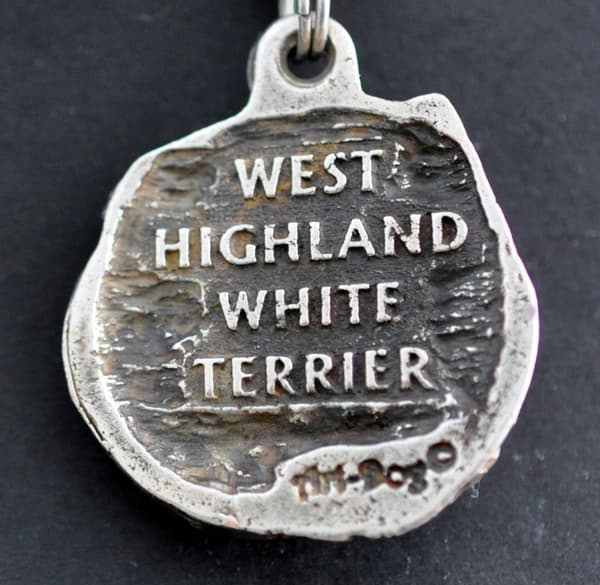 West Highland White Terrier, Westie - hundehalskæde, hundevedhæng på sølvkæde, unikke Art-Dog smykker