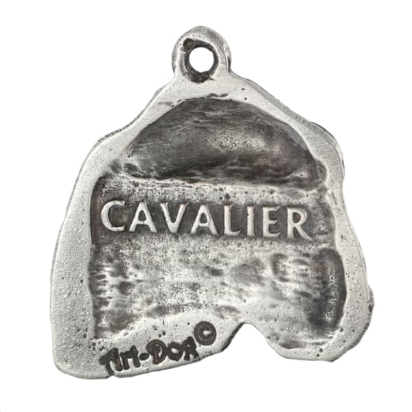 Cavalier King Charles Spaniel I - halsband med en hund, hundhänge på en silverkedja, unika Art-Dog-smycken