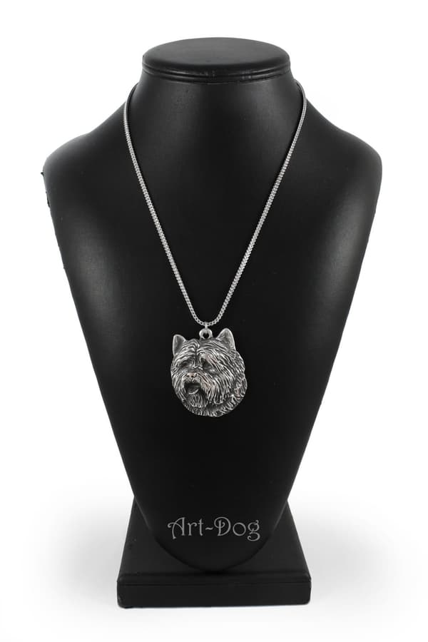 Cairn Terrier - halsband med en hund, hundhänge på en silverkedja, unika Art-Dog-smycken