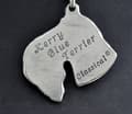 Pikkukuva 3 / 8: Kerry Blue Terrier, Irish Blue Terrier - kaulakoru koiran kanssa, koiran riipus hopeaketjussa, ainutlaatuiset Art-Dog korut