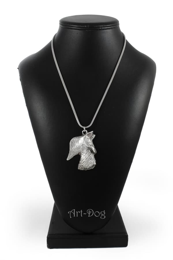 Scottish Terrier, Aberdeen Terrier - halsband med en hund, hundhänge på en silverkedja, unika Art-Dog-smycken