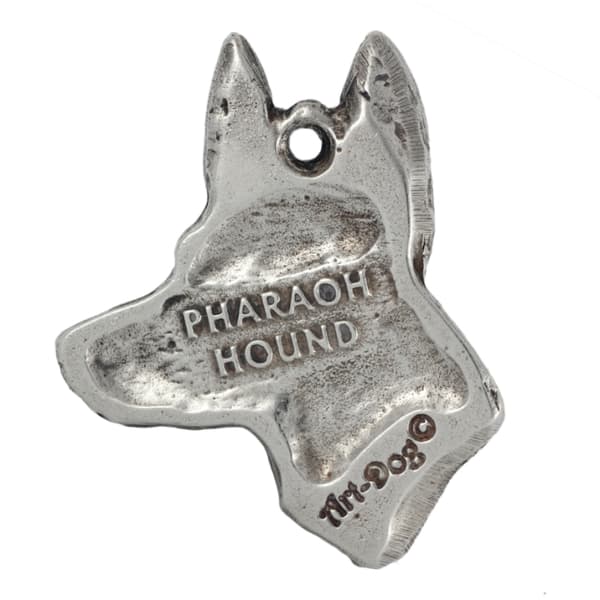 Faraos hund, maltesisk vinthund - halsband med en hund, hundhänge på en silverkedja, unika Art-Dog-smycken