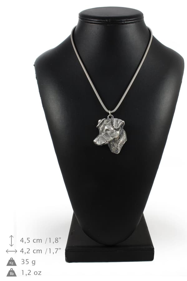 Jack Russell Terrier - halsband med en hund, hundhänge på en silverkedja, unika Art-Dog-smycken