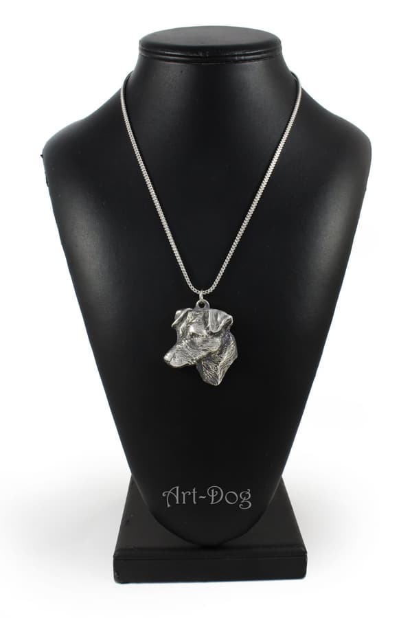 Jack Russell Terrier - halsband med en hund, hundhänge på en silverkedja, unika Art-Dog-smycken