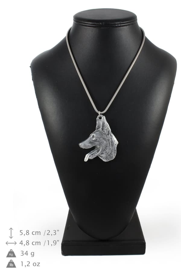 Afrikansk vinthund, Azawakh I - halsband med en hund, hundhänge på en silverkedja, unika Art-Dog-smycken