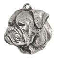 Pikkukuva 7 / 8: Amerikkalainen bulldog - kaulakoru koiran kanssa, koiran riipus hopeaketjussa, ainutlaatuiset Art-Dog-korut