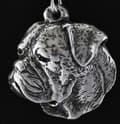 Pikkukuva 2 / 8: Amerikkalainen bulldog - kaulakoru koiran kanssa, koiran riipus hopeaketjussa, ainutlaatuiset Art-Dog-korut