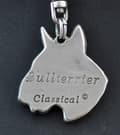 Miniatyrbild 3 av 8: Bull terrier, Bull Terrier III - halsband med en hund, hundhänge på en silverkedja, unika Art-Dog smycken