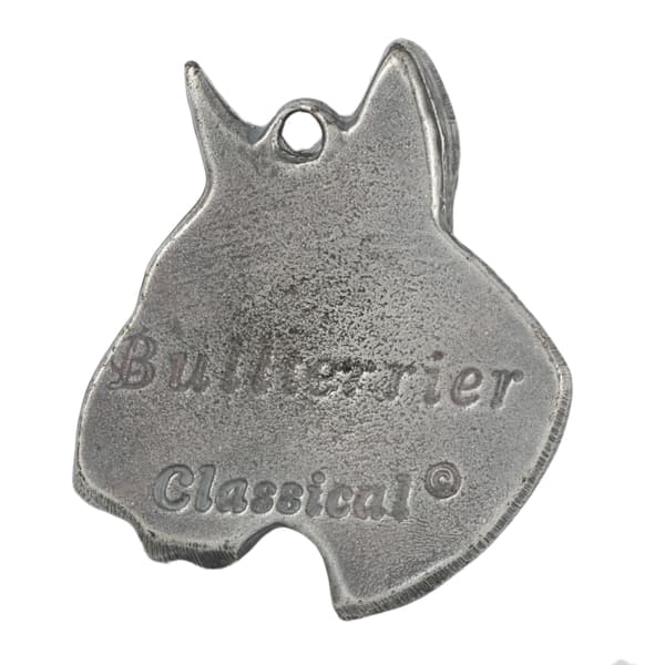 Bull terrier, Bull Terrier III - halsband med en hund, hundhänge på en silverkedja, unika Art-Dog smycken