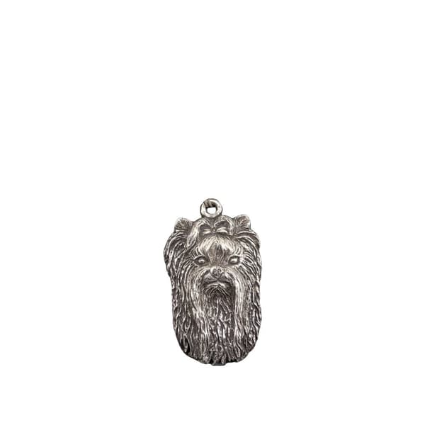 Yorkshirenterrieri, York, York, Yorkie II - kaulakoru koiran kanssa, koirariipus hopeaketjussa, ainutlaatuiset Art-Dog-korut