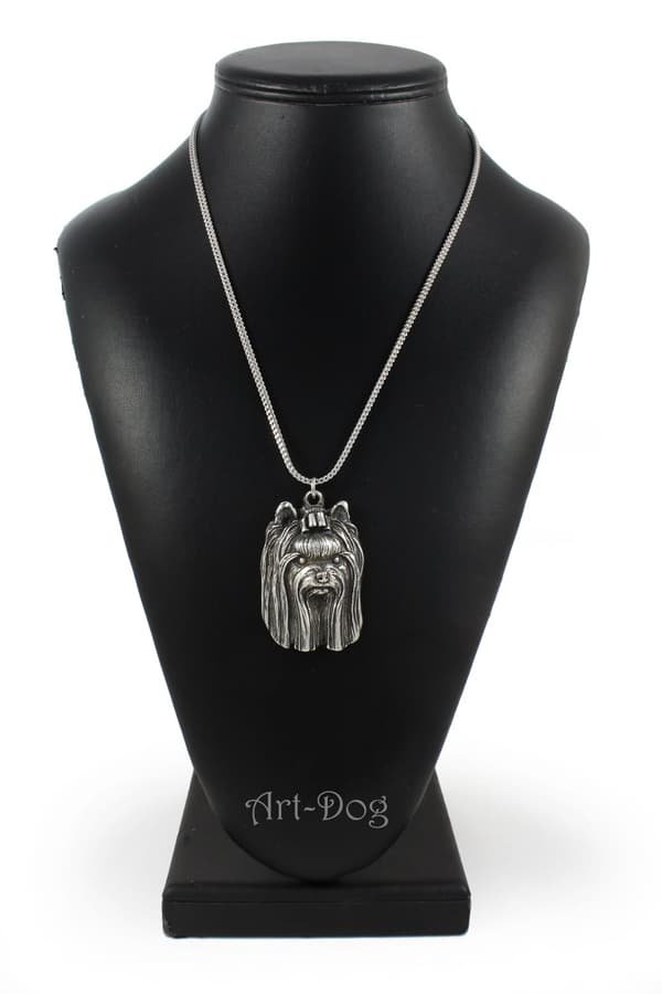 Yorkshire Terrier, York, York, Yorkie III - halsband med en hund, hundhänge på en silverkedja, unika Art-Dog-smycken