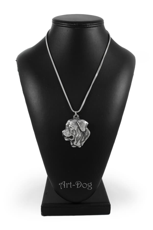 Tosa Inu, Tosa-inu, Japanese Mastiff - halsband med en hund, hundhänge på en silverkedja, unika Art-Dog-smycken