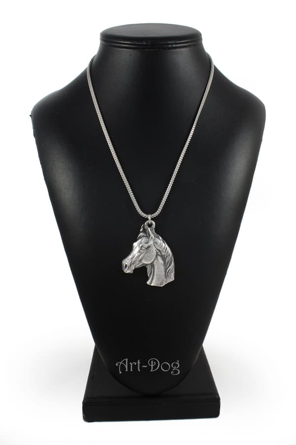 Arabisk häst - halsband med en häst, hästhänge på en silverkedja, unika Art-Dog-smycken