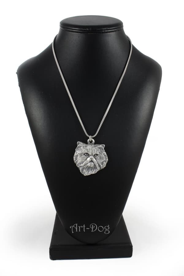 Perserkatt - halsband med en katt, katthänge på en silverkedja, unika Art-Dog smycken