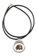 Miniatyrbild 1 av 3: Beagle - halsband med ett foto och en geometrisk inskription av Art-Dog