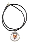 Miniatyrbild 1 av 3: Shiba Inu - halsband med ett foto och en geometrisk inskription av Art-Dog
