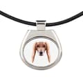 Miniatyrbillede 3 af 3: Persisk greyhound, Saluki - halskæde med et foto og en geometrisk inskription af Art-Dog