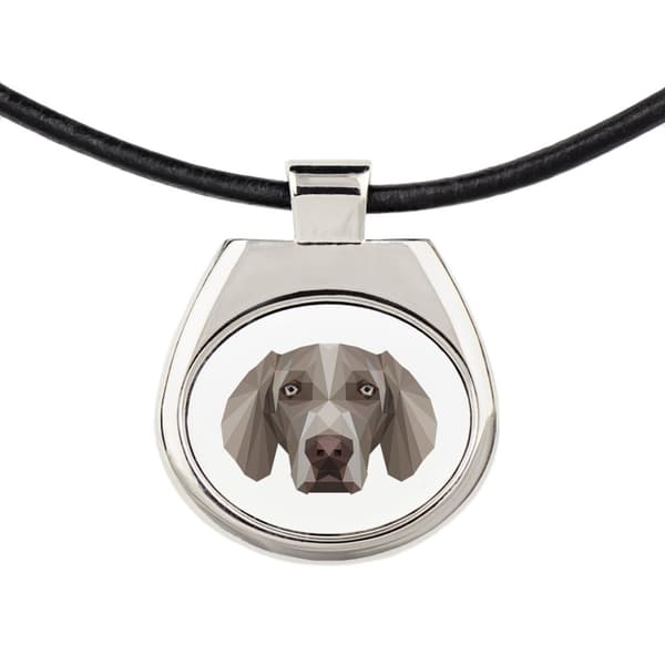 Weimarinseisoja, Weimarinseisoja - kaulakoru valokuvalla ja geometrisella kirjoituksella Art-Dog