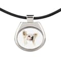 Miniatyrbild 3 av 3: Chinese Crested Dog - halsband med ett foto och en geometrisk inskription av Art-Dog