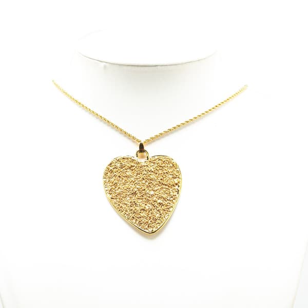 Pre-owned Yves Saint Laurent Gold Plated Heart Pendant Necklace Gold