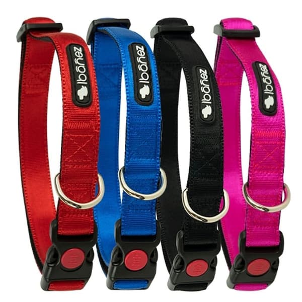 Sidenhalsband i satin-nylon - BLÅ STORLEK XS