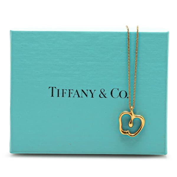 Pre-owned Tiffany Elsa Peretti 18K Yellow Gold Apple Pendant Necklace Gold