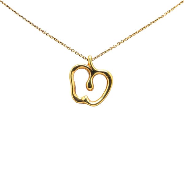 Pre-owned Tiffany Elsa Peretti 18K Yellow Gold Apple Pendant Necklace Gold