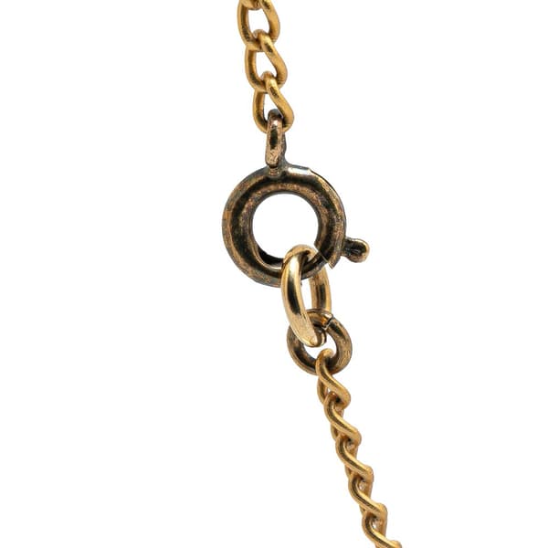 Pre-owned Chanel Gold Plated and Enamel Coco Star Necklace Gold
