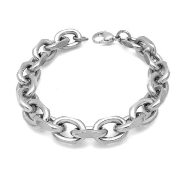 Ankarlänk halsband /Armband i Rostfritt Stål som håller färgen livet ut 10mm