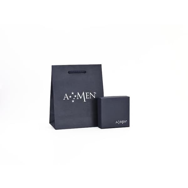 Halsband - AMEN - CRORA3 - Silver 925 - Röda Kristaller - Längd 50 till 70 cm