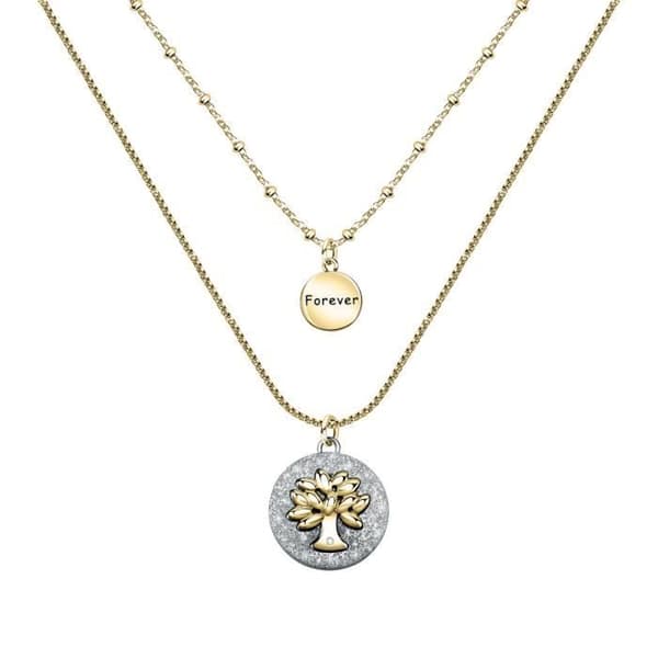 Collier - DEN LILLA HISTORIEN - 232193 - Bicolor Metall - Gul - Livets Träd