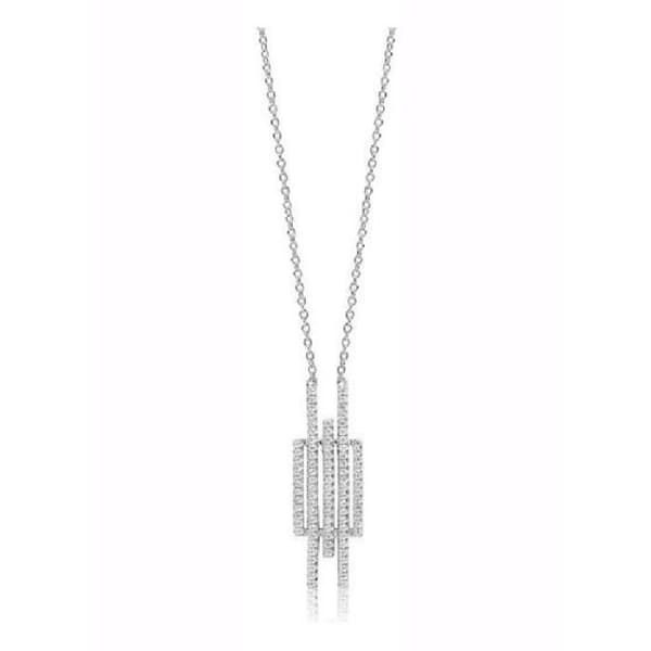 Halsband - Sif Jakobs - Rufina Cinque - Argent 925 - Vit zirkon - Rhodinerad polerad