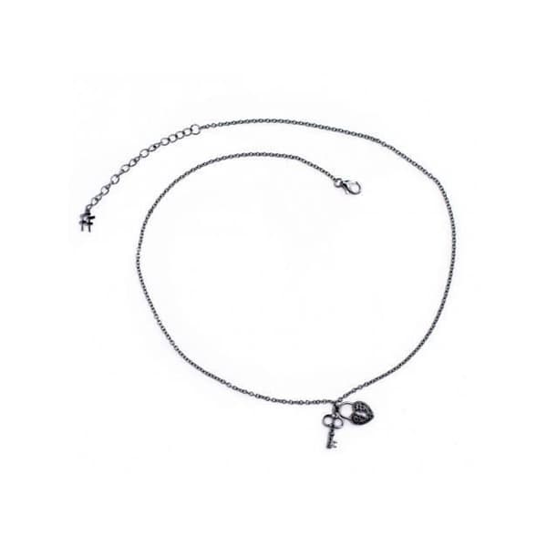 Halsband - Folli Follie - 3N17S046KK - Silver 925 - Svart - 40 cm
