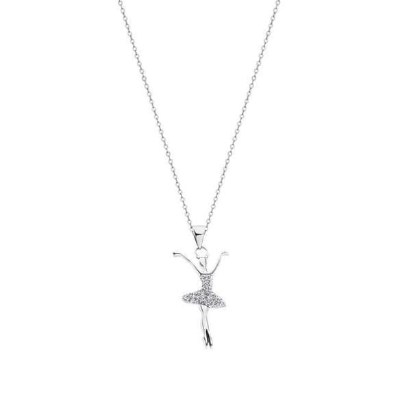 Halsband - Lotus Silver - Danseuse - Silver - Zirkoniumoxid - 43 cm - Kvinna