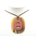 Miniatyrbild 3 av 4: Pre-owned Hermès Buffalo Horn Fidelio Pendant Necklace Brown