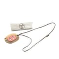 Miniatyrbild 4 av 4: Pre-owned Hermès Buffalo Horn Fidelio Pendant Necklace Brown