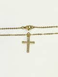 Miniatyrbild 3 av 3: Kors halsband med 18k guldplätering