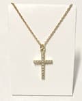Miniatyrbild 2 av 3: Kors halsband med 18k guldplätering
