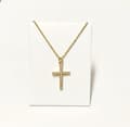 Miniatyrbild 1 av 3: Kors halsband med 18k guldplätering