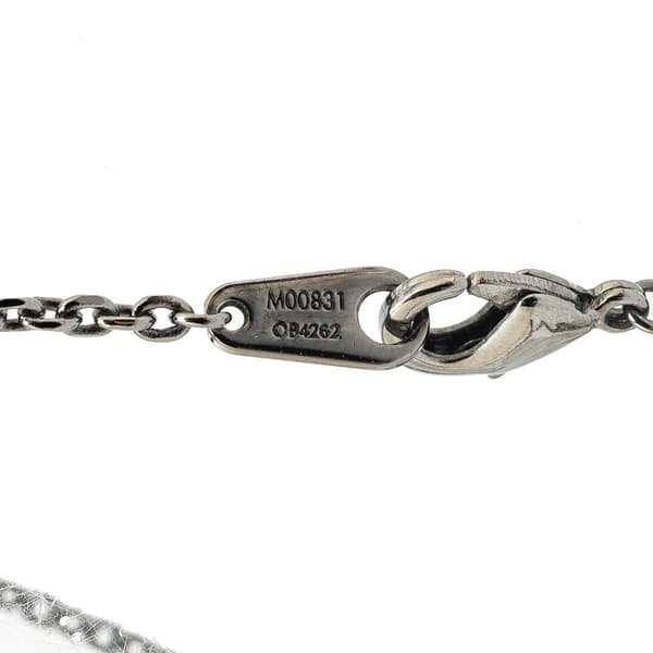 Pre-owned Louis Vuitton Brass Ruthenium Vivienne Pendant Necklace Silver