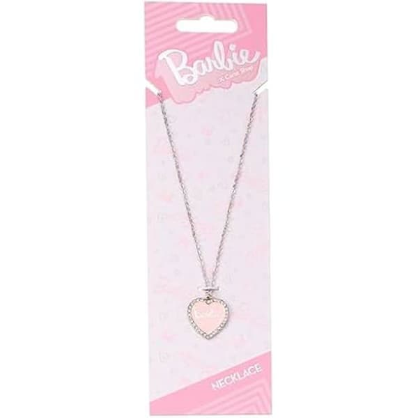 Collier - BARBIE - Hjärthänge emaljrosa - Kristall - One size - Zink