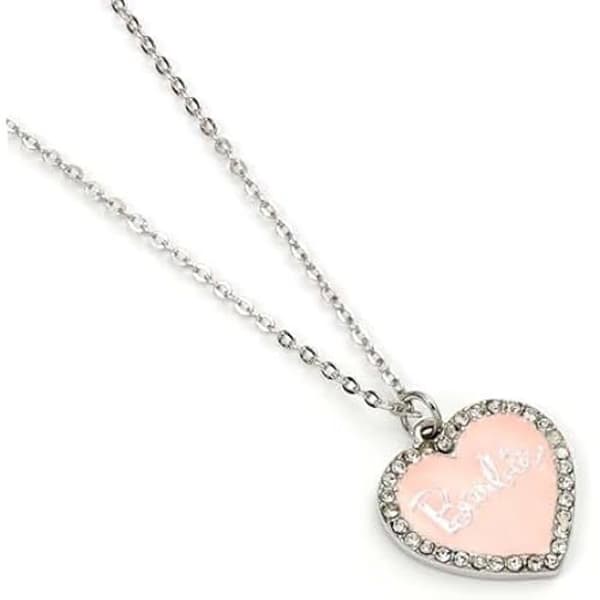 Collier - BARBIE - Hjärthänge emaljrosa - Kristall - One size - Zink
